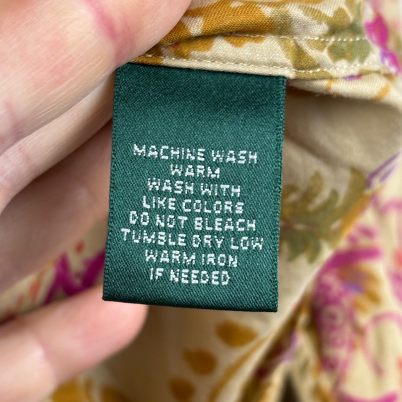 Lauren Ralph Lauren Womens Long Sleeve Button Up Shirt Top Sz LP Classic Office - Picture 5 of 8